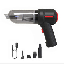 (black, One size) Air Duster 4-In-1 Wireless Air Duster USB Dust Blower Handheld Dust Collector Rechargable 4500Pa Portable For PC Laptop Car Clean Keyboard for Compute