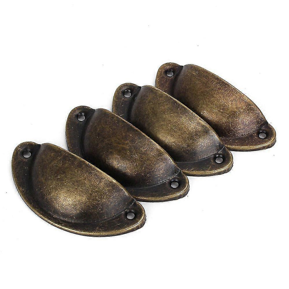 (As Show, One Size) Bronze Iron Antique Drawer Pull Handle(4 X Upholstery Pull Handlegreen Bronze) 6902676369273