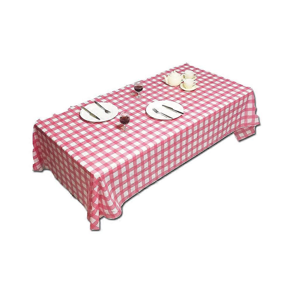 (As Show, One Size) Live It Up! Party Supplies Red And White Checkered Buffalo Plaid Gingham Fabric Rectangle Tablecloth For Summer Picnics And Patrio 6902676369631