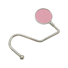 (As show, One size) Portable Metal Table Side Hanging Bag Hook Purse Handbag Hanger(1pcs,pink)