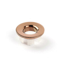 (As show, One size) 2pcs Bathroom Basin Sink Spares Round Overflow Ring Chrom Hole Cover Insert