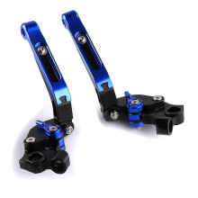 (Red, One size) Kymco Kwangyang Ak550 Motorcycle Brake Lever Folding Telescopic 6-Speed Control Handlebar Brake Horn Modified Accessories