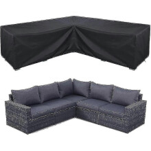(250*250*100cm, One size) Corner Sofa Cover Waterproof Garden Furniture Set Cover Outdoor Sectional Furniture Cover