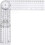 (As show, One size) Goniometer Quick Angle Protractor Measuring Tool, 1 Pack, White 3