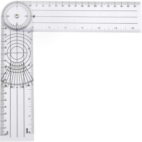 (As show, One size) Goniometer Quick Angle Protractor Measuring Tool, 1 Pack, White 2
