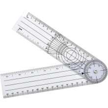(As show, One size) Goniometer Quick Angle Protractor Measuring Tool, 1 Pack, White