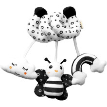 (As show, One size) Spiral Pram Hanging Toys For Babies,black And White Pram Toys,spiral Activity Hanging Toys Car Seat Toys,wrap Around Crib Sensory Early Educatio