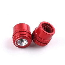 (Gold, One size) Motorcycle Electric Vehicle Cnc For Tire Retrofitting Aluminum Alloy Leak-Proof Diamond Valve Decorative Cover Valve Eight Colors