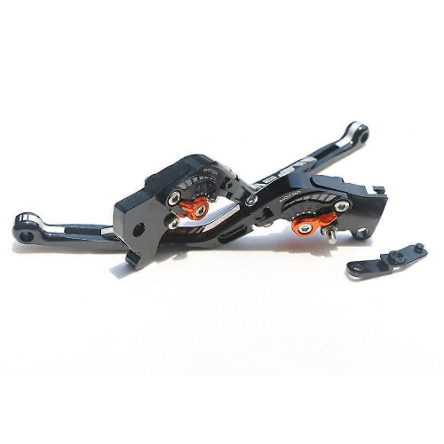 (Silver, One size) Fixed Bwsx125 Scooter Modified Horn Brake Lever Retractable Folding Adjustable Brake Lever 1