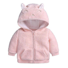 (0 to 3, pink) Newborn Baby Girl Autumn Winter Fleece Jacket With Hood Zip Hooded Coat Cape 9-12 Months(white)