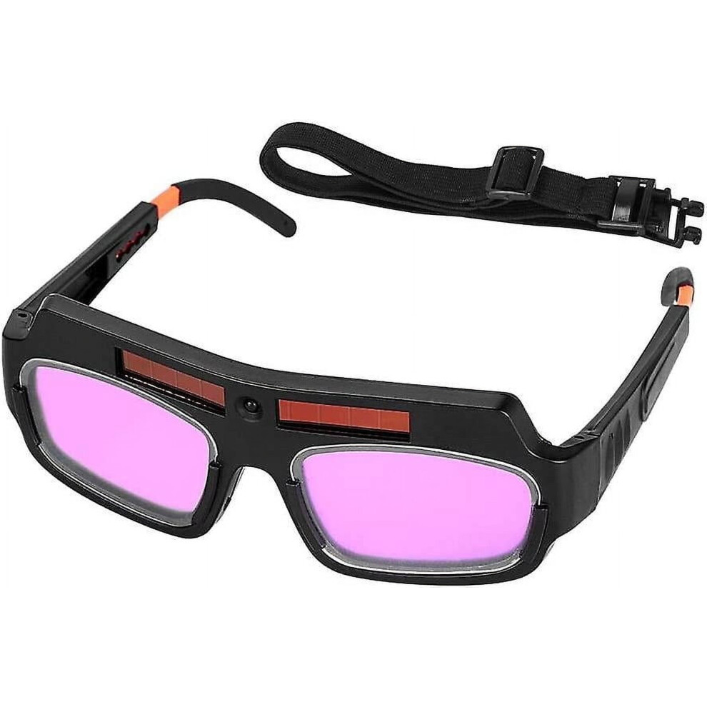 Auto Darkening Welding Goggles Solar Power Welder Eyes Glasses With Adjustable String, Anti-Fog Anti-Glare Welder Glasses Helmet 749691450632