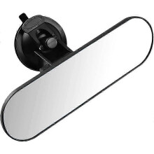 (As show, One size) Suction Cup Car Interior Mirror - 360 Adjustable Anti-Glare - Universal (22 x 6.5cm)
