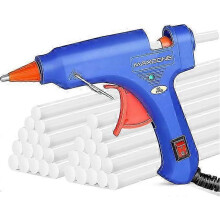 (As show, One size) 20W Hot Glue Gun - 30pcs Glue Sticks Crafts DIY Home Office
