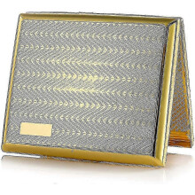 (As show, One size) Gold Cigarette Case, Metal Cigarette Box, Cigarette Case Cigarette Cas