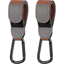 (As show, One size) 2 Pack Leather Style Buggy Clips,pram Hooks Pram Clips For Hook Your Shopping Bags Safely On Your Pushchair Or Stroller Clips,shopping Bag And Changin