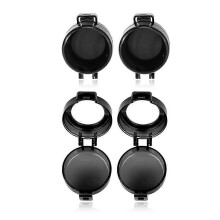 4 Pack Child Proof Deadbolt Cover Black Plastic Kids Safety Door Lock Fits Most Standard Residential Door Deadbolts