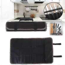 (As show, One size) Portable Chef Cutter Bag Roll 14 Pockets With Handles Carry Case Kitchen Storage Bags