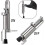 (As show, One size) Kick base stainless steel lower door lock bracket spring loaded adjustable 2