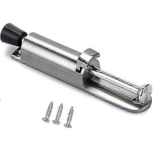 (As show, One size) Kick base stainless steel lower door lock bracket spring loaded adjustable