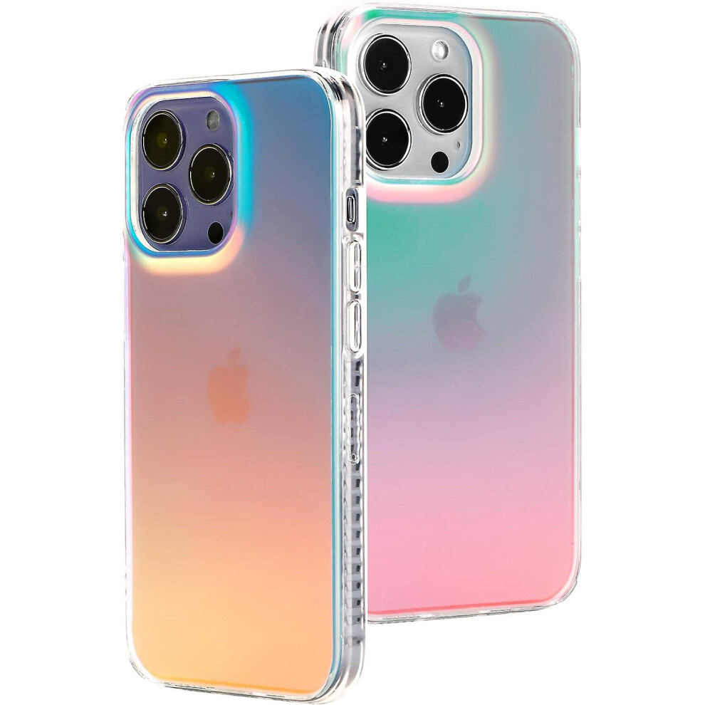 (As Show, One Size) For Iphone 14 Pro Max - Fluorescent Iridescent Matte Phone Case - Just In Case Series Light 4632131073378