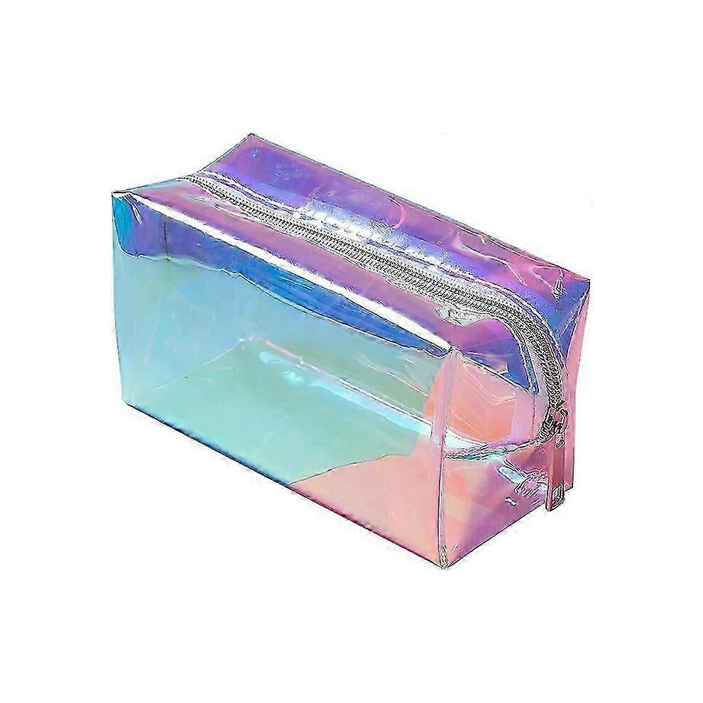 (As show, One size) Holographic Makeup Bag Pencil Case - Zipper Comestic Storage Laser Cosmetic Bag