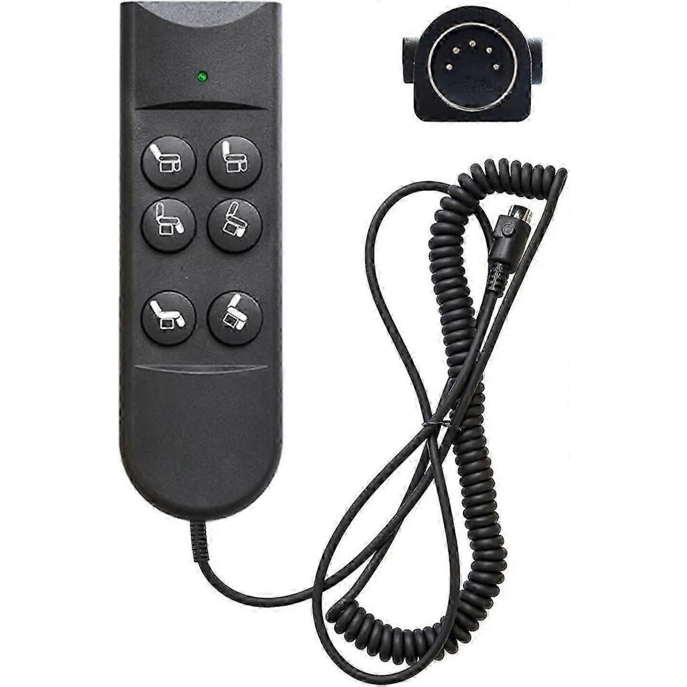 (As show, One size) 6 Button Remote For Recliners 5 Pin Lift Chair Handset Controller Hand Control For Power Furniture