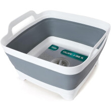 (As show, One size) 9l Collapsible Dish Tub Portable For Washing Dishes,foldable Laundry Tub,washing Basin With Drain Plug For Kitchen Sink,camping