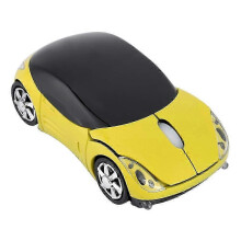 (As show, One size) Cool Ferrari Optical Car Mouse - 2.4G Wireless Yellow