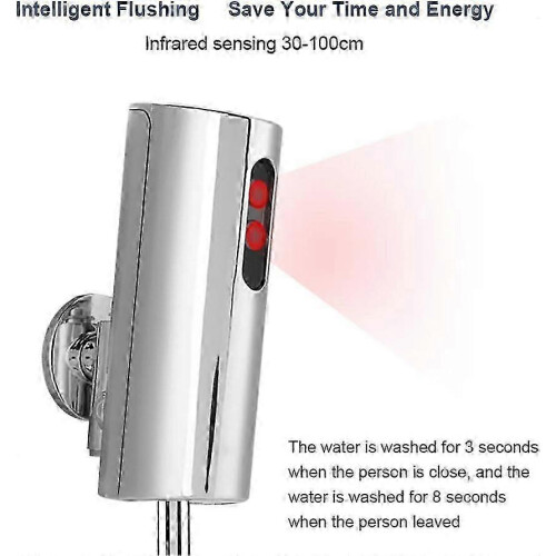(As show, One size) Automatic Urinal Flush Valve Wall Mount Sensor Smart Touchless Urinal Flush Valve For Bathroom Water Saving Car Urinal Flush Kit 2