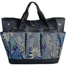(As show, One size) Garden Tool Tote Bag 9 Pockets Garden Tool Storage Bag Heavy Duty Garden Gifts for Women Men(B Floral)