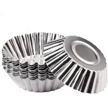 (As show, One size) 20-Piece Non-Stick Mini Quiche Tartlet Mold Set - Silver