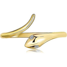 (As show, One size) Gold Rings For Women 14k Gold Plated Silver Rose Gold Dainty Adjustable Rings Evil Eye Snake Chevron Hug Hand Knuckle Rings Open Band Simple Fake Diam
