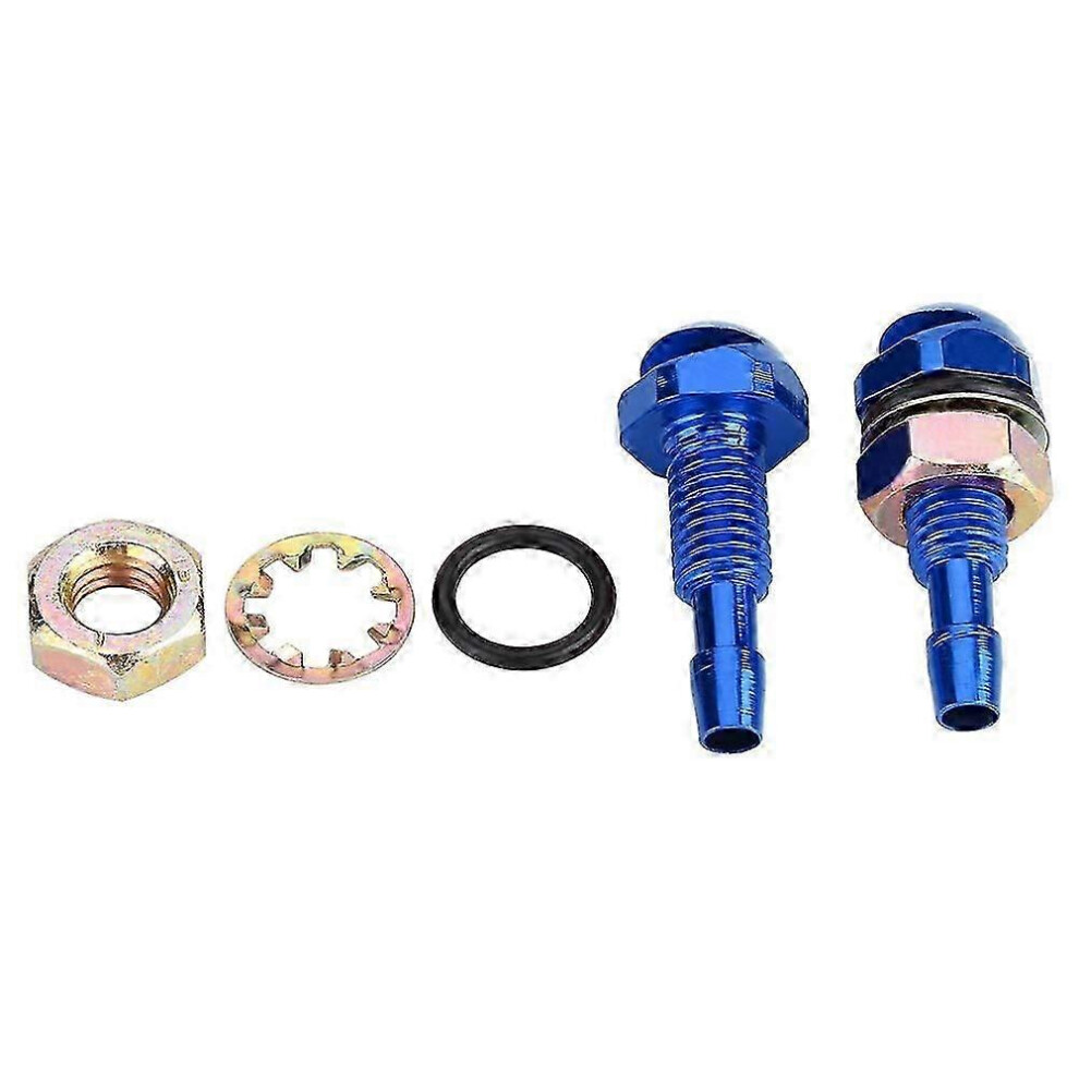 (As show, One size) Car Wiper Nozzle 2 Universal Aluminum Alloy Front Wiper Nozzles (Blue)-image-OPC-PHKN65V-NEW