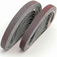 (As show, One size) Abrasive belt 13x457 mm.4 kinds of mixed gravel (5X40/60/80/120).Set of Abrasive Belts (20 pieces) LORon