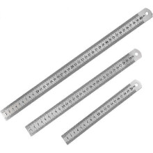 (As show, One size) Stainless Steel Ruler Set - 20cm/30cm/40cm Metric and Imperial Precision Rulers