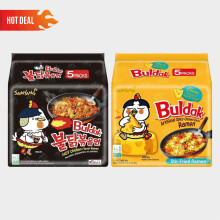 Samyang Buldak Hot Chicken Ramen – Combo Pack | BLACK (Original) + YELLOW (Cheese) | 140g x 5 Each | Total 10 Packs