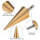 3 piece step drill bit, HSS step drill bit with automatic center punch, triangular tapered step drill bit coated tapered drill bit, 4mm-12/20/32mm 11