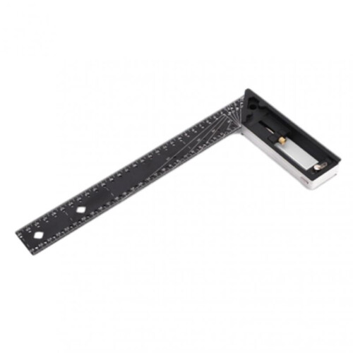 (Black) 45 90Angle Multi-Angle Measuring Ruler High Strength Durable L-Ruler for Craftsmen