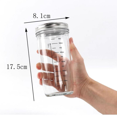 (One Set, Grey) Glass Sourdough Bread Starters Full Set Durable Sour Dough Bread Making Bottle for Kitchen Home 1