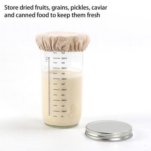 (One Set, Grey) Glass Sourdough Bread Starters Full Set Durable Sour Dough Bread Making Bottle for Kitchen Home 2