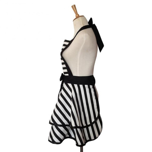 Kitchen Baking Striped Aprons Personalized Ruffle Layered Sleeveless Apron Gardening Apron 2