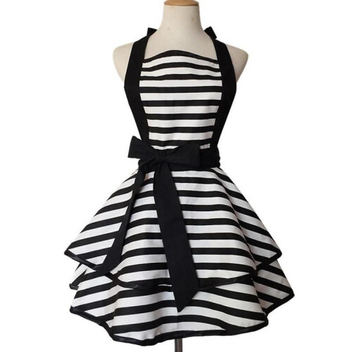 Kitchen Baking Striped Aprons Personalized Ruffle Layered Sleeveless Apron Gardening Apron 1