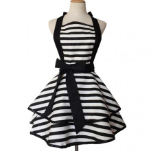 Kitchen Baking Striped Aprons Personalized Ruffle Layered Sleeveless Apron Gardening Apron