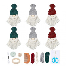(Figure 1) Hand-made Woven Senta Clauses Fashionable Lightweight Tree Hanging Ornaments for Christmas Tree