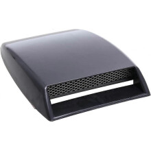 Universal Car Hood Scoop Sport Racing Air Flow Recording Turbo Bonnet Hood Vent Radiator Grill Cover(1pc, Black)