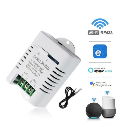 eWeLink TH16 Wifi Smart Temperature Humidity Control Switch 16A/3500W Wireless 2