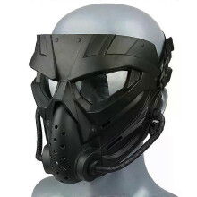 (Clear Lens) Cool Motorcycle Helmets Headwear Racing Full Face Protective Mask Riding Cool Helmet Goggles Future Headwear Protective Mask