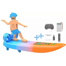(Orange 1 electric version) 2-in-1 Amphibious Drifting Remote Control Surfboard, RC Water Drift Scooter Toys