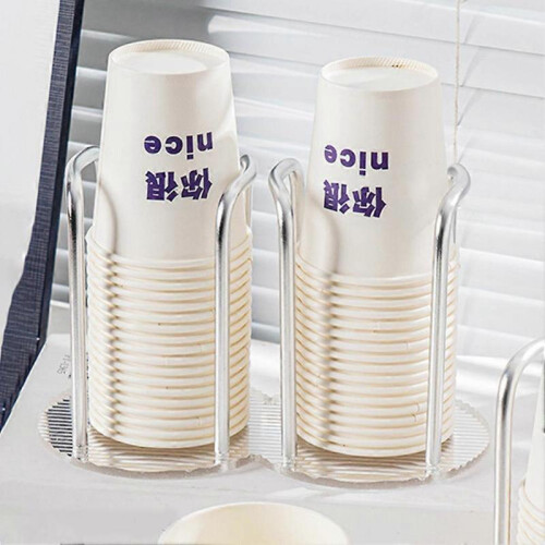 (silvery) Cup Dispenser Versatility The Best Organization Complex Save Space Durable Cup 2