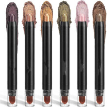 Glitter Cream Eyeshadow Pencil, 6pcs Eye Shadow Stick Eyeshadow Pencil, Waterproof Makeup Pen Shimmer Matte Eye Shadow Make up